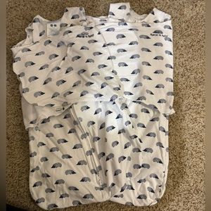 2 Halo sleep swaddles with porcupines.